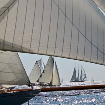 摄影 标题为“Yachts en Régates” 由Pierre-Yves Rospabé, 原创艺术品, 数码摄影
