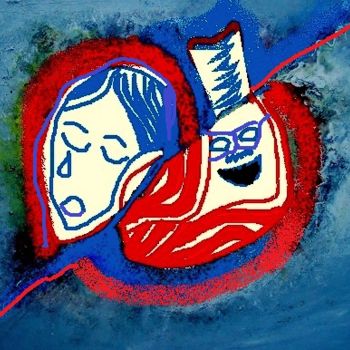 Arts numériques intitulée "la-coupure" par Mysane, Œuvre d'art originale, Peinture numérique