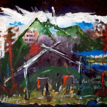 Painting titled "the lost house in g…" by Michel Tabanou, Original Artwork, Acrylic