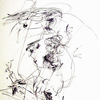 Drawing titled "Bird seen around th…" by Peter Jalesh, Original Artwork, Ink