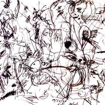Disegno intitolato "Portraits-mix Irish…" da Peter Jalesh, Opera d'arte originale, Inchiostro