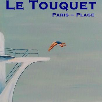 Painting titled "Le Touquet Paris Pl…" by Flachet, Original Artwork