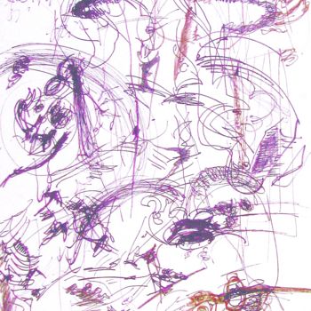Tekening getiteld "Clowning around" door Peter Jalesh, Origineel Kunstwerk, Inkt