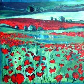Peinture intitulée "L'été en Pologne" par Catherine Suchocka, Œuvre d'art originale, Autre