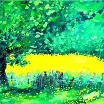 Peinture intitulée "A la compagne" par Catherine Suchocka, Œuvre d'art originale, Autre