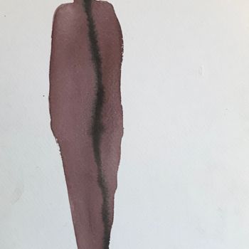 Painting titled "Back Line" by Sebastian Olivier Burckhardt, Original Artwork, Watercolor