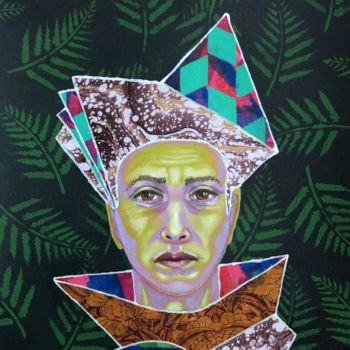 Painting titled "Il faisait semblant" by Elke Thiébaut, Original Artwork, Acrylic