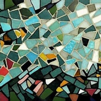 Design intitulée "Impressions marines" par Signature Mosaique ®, Œuvre d'art originale