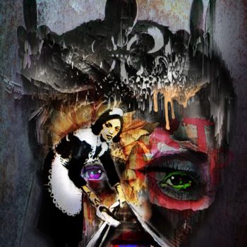 Digitale Kunst getiteld "On a rencontré Bank…" door Dodi Ballada, Origineel Kunstwerk, Digitaal Schilderwerk