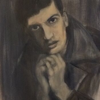 Peinture intitulée "Ian Curtis" par Marie Pascale Martins, Œuvre d'art originale, Huile
