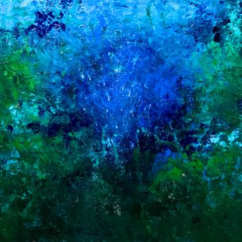 Peinture intitulée "Le jardin d'eau" par Marie Claude Lambert, Œuvre d'art originale, Acrylique