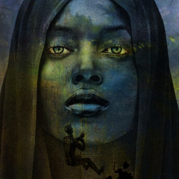 Digital Arts titled "la reprise de l'esc…" by Dodi Ballada, Original Artwork, Digital Painting