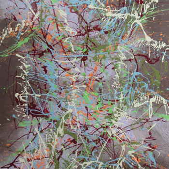 Peinture intitulée "N° 70.57 C'est écrit" par Isa-L, Œuvre d'art originale, Acrylique Monté sur Châssis en bois
