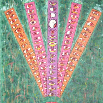 Painting titled "The Peacock's Tail" by Gerald Shepherd F.F.P.S., Original Artwork, Oil