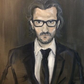 Peinture intitulée "Beigbeder" par Marie Pascale Martins, Œuvre d'art originale, Huile Monté sur Châssis en bois