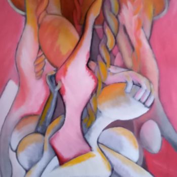 Painting titled "La Théorie des cord…" by François Devreux, Original Artwork, Oil