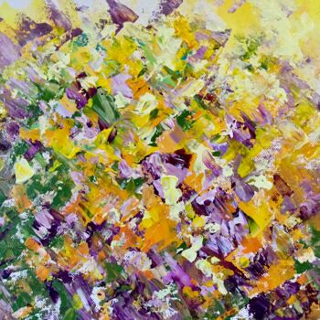 Painting titled "Petit délire floral" by Anne Vignau, Original Artwork