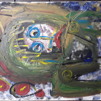Peinture intitulée "Dirty duck" par Jerome Pescheloche, Œuvre d'art originale, Huile
