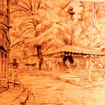 Sculpture intitulée "Vieux marché Namur" par Claude Hardenne, Œuvre d'art originale