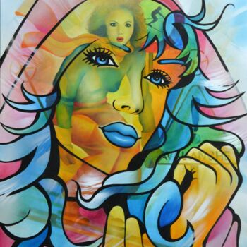 Peinture intitulée "hors piste" par Jeannette Guichard-Bunel, Œuvre d'art originale, Huile