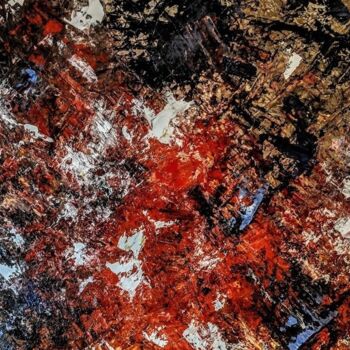 绘画 标题为“Red Abstraction” 由Nicole Caron, 原创艺术品, 油