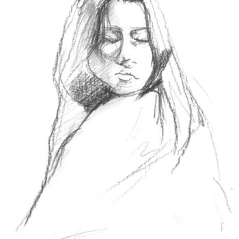 제목이 "SKETCH II"인 그림 Nikolay Biryukov로, 원작, 흑연