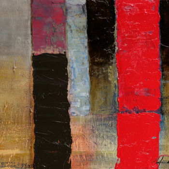 Painting titled "RED LIPSTICK" by Nikolay Biryukov, Original Artwork, Oil