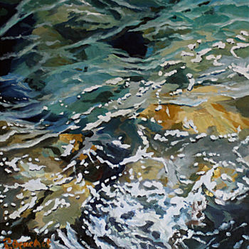 Ζωγραφική με τίτλο "Bord de mer 7" από Pascal Brachet, Αυθεντικά έργα τέχνης, Λάδι