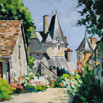 Peinture intitulée "Sainte-Suzanne - Le…" par Pascal Brachet, Œuvre d'art originale, Huile