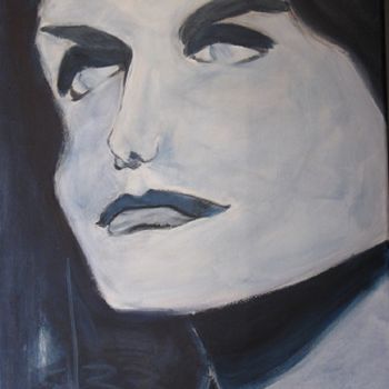 Painting titled "LIPS BLUE (150 pfp)" by Richard Herr, Original Artwork