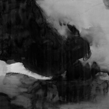 Malerei mit dem Titel "Storm over Farmland…" von Janel Bragg, Original-Kunstwerk, Tinte
