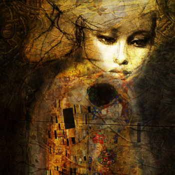 Digital Arts με τίτλο "klimt gold" από Dodi Ballada, Αυθεντικά έργα τέχνης, Ψηφιακή ζωγραφική