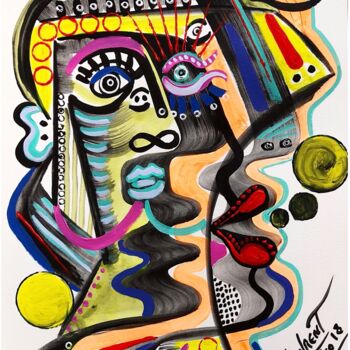 Pintura titulada "Oragamon." por Laurent Folco, Obra de arte original, Acrílico