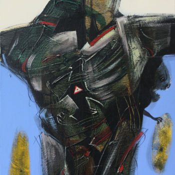 Schilderij getiteld "Empty Armor" door Pribi, Origineel Kunstwerk, Acryl