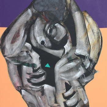Schilderij getiteld "Sisyphus" door Pribi, Origineel Kunstwerk, Acryl