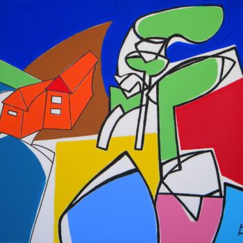 Painting titled "Imbonakalo-mhlaba" by Gabriele Donelli, Original Artwork, Acrylic
