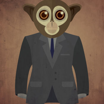 Digital Arts με τίτλο "monkey style #02" από Andrea Pisano, Αυθεντικά έργα τέχνης, 2D ψηφιακή εργασία