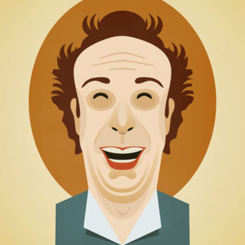 Digital Arts titled "roberto benigni" by Andrea Pisano, Original Artwork, Digital Painting