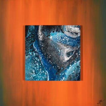 Painting titled "Astrilia 551" by Quentin Dbk, Original Artwork, Acrylic Mounted on Wood Stretcher frame