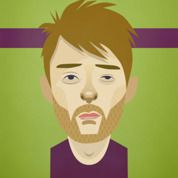 Digital Arts με τίτλο "thom yorke" από Andrea Pisano, Αυθεντικά έργα τέχνης, Ψηφιακή ζωγραφική