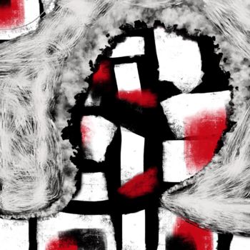 Digital Arts titled "La Tête Ailleurs -…" by Cila, Original Artwork, Digital Painting