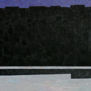 Painting titled "Loneliness. Winter" by Nikolay Biryukov, Original Artwork, Oil