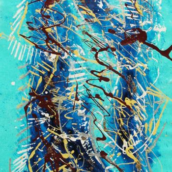 Peinture intitulée "N° 70.30 Totem" par Isa-L, Œuvre d'art originale, Acrylique Monté sur Châssis en bois