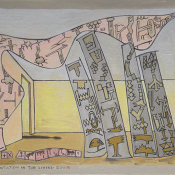 Painting titled "Confrontation In A…" by Gerald Shepherd F.F.P.S., Original Artwork, Oil