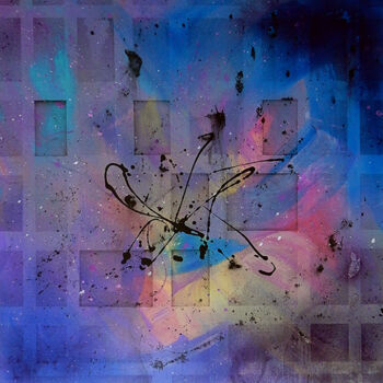 Painting titled "Space" by Chmidis, Original Artwork, Acrylic