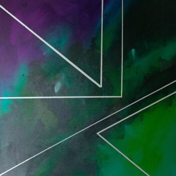 Painting titled "Green" by Chmidis, Original Artwork, Acrylic