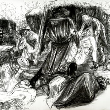 Dessin intitulée "TRANCHÉE .jpg" par Gaele Flao, Œuvre d'art originale