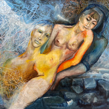 绘画 标题为“Kamienista plaża II” 由Anna Lupa-Suchy, 原创艺术品, 油