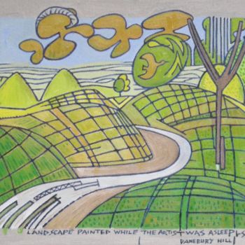 Malerei mit dem Titel "Landscape Painted W…" von Gerald Shepherd F.F.P.S., Original-Kunstwerk, Öl