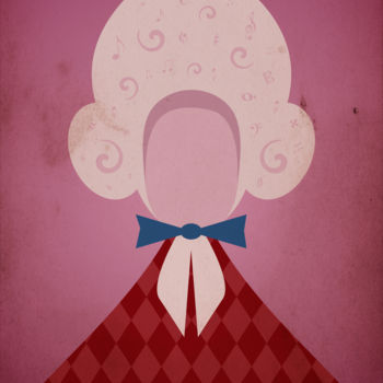 Digital Arts titled "Mozart" by Andrea Pisano, Original Artwork, Digital Painting